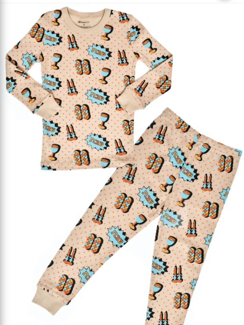 Toddler 2T Shabbat Print Pajama Set